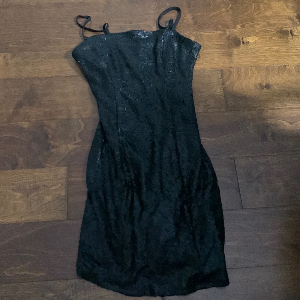 Black mini dress